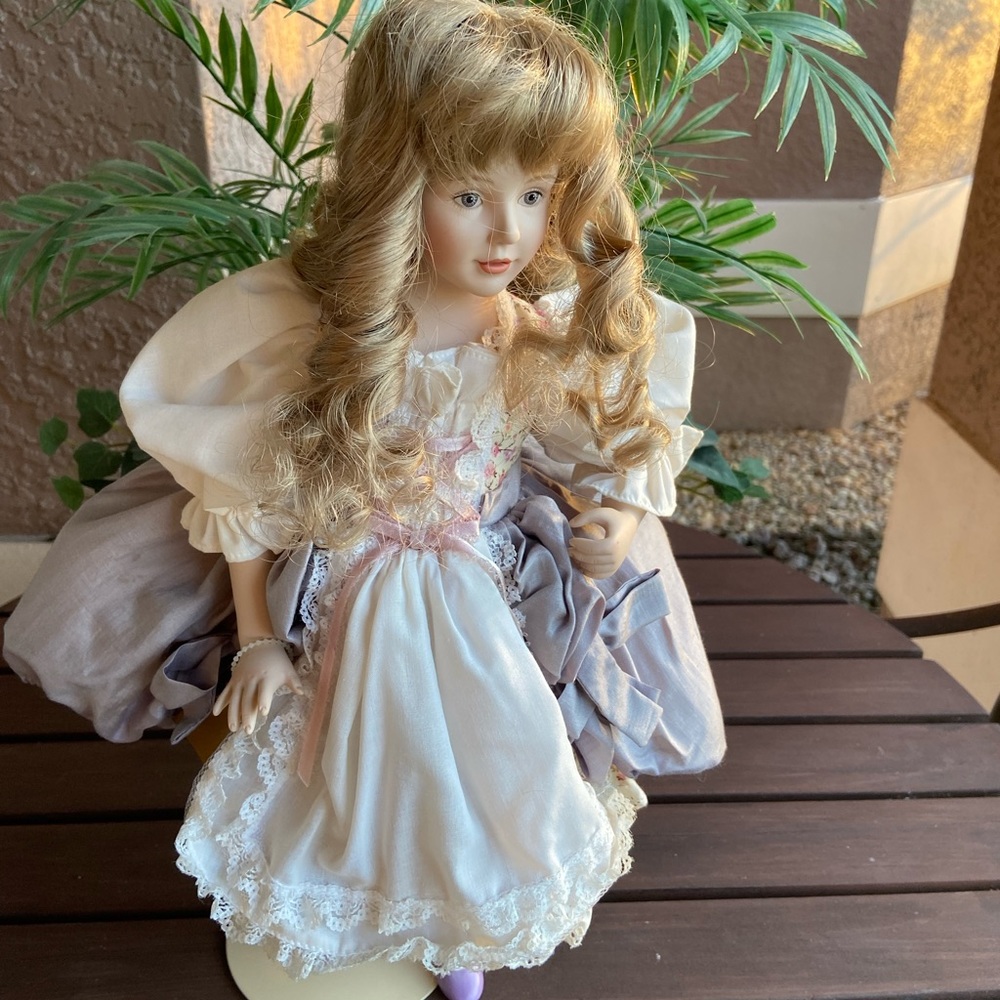 Franklin Heirloom Little Bo Peep Doll ny Artists Helen Kish vintage 1987